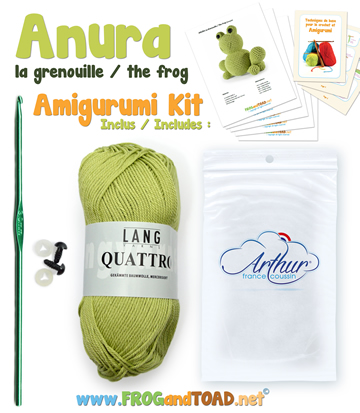 Amigurumi Crochet Kit - ANURA la grenouille the frog - FROGandTOAD Créations ©